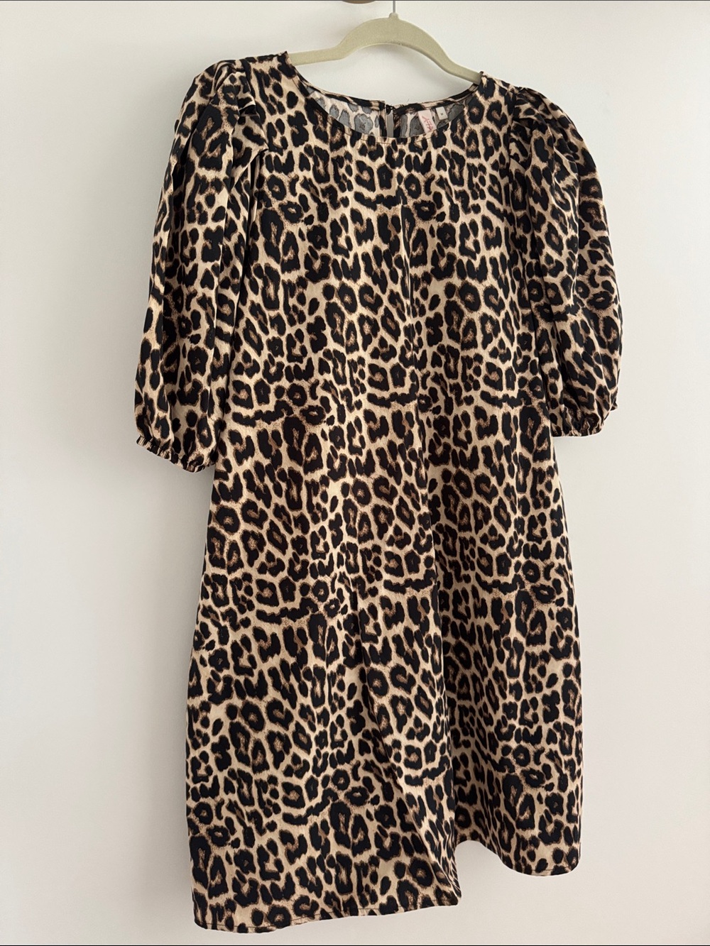 Only Leopard Print Mini Dress in Beige and Black